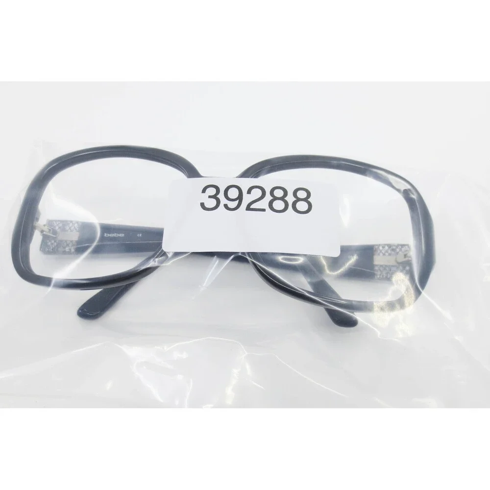 Bebe Lovely BB7134 001 Jet Black Square Eyeglasses Frames 57-17-130 Womens
